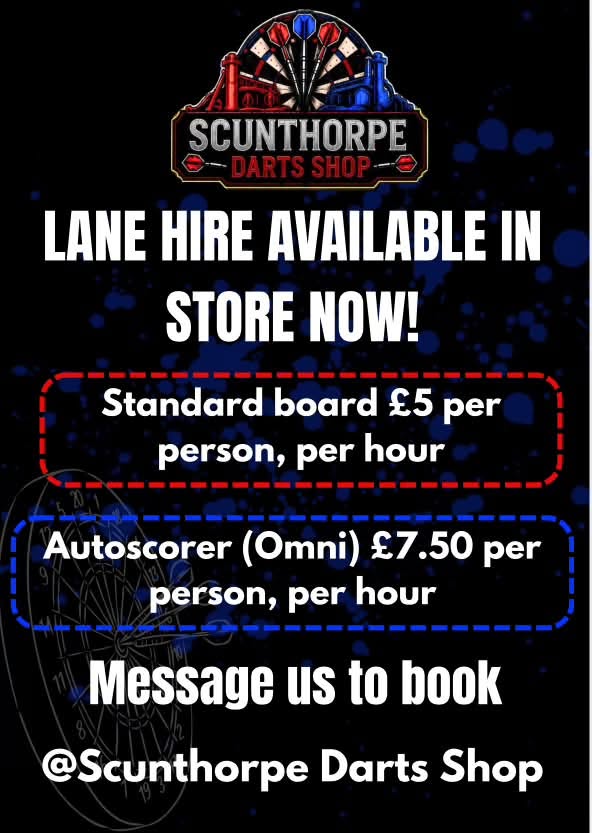 Scunthorpe Darts Shop lane hire prices
