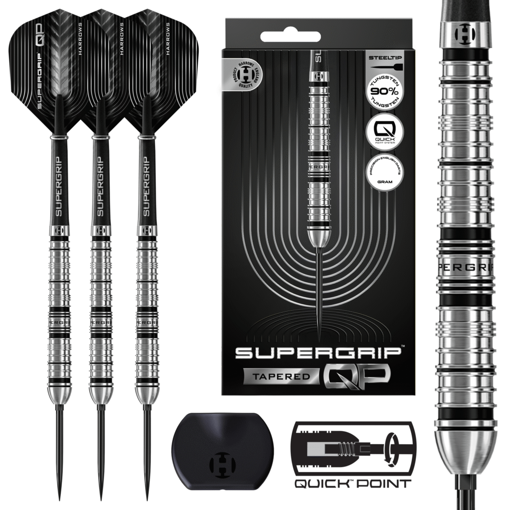 Harrows Supergrip QP Darts - Steel Tip - 90% Tungsten
