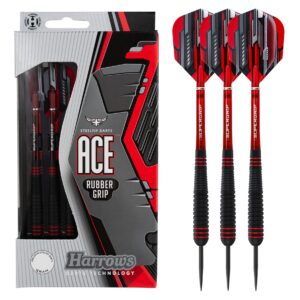 Harrows Ace Rubber Grip Steel Tip Darts