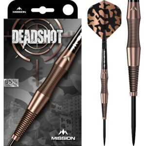 Mission Dead Shot Darts - Steel Tip - 95% Tungsten - Bronze - 23g