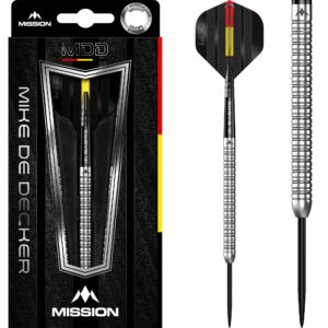 Mission Mike De Decker Darts - Steel Tip - 95% Tungsten - Silver - 22g