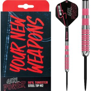 Ruthless Girl Power Darts - 90% Steel Tip Tungsten - Ringed - Pink - 23g