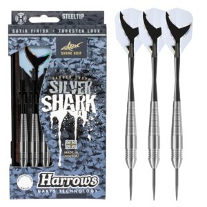 Harrows Silver Shark Style A Tungsten Look Steel Tip Darts (23g)